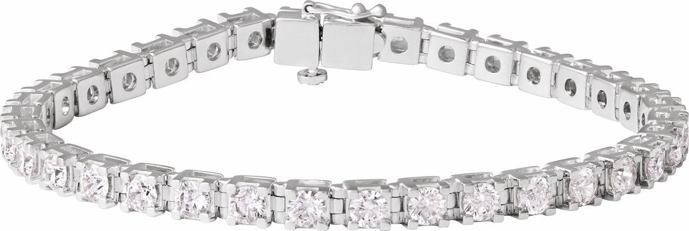 14K White Gold 7 CTW Lab-Grown Diamond Line 7 1/4" Bracelet