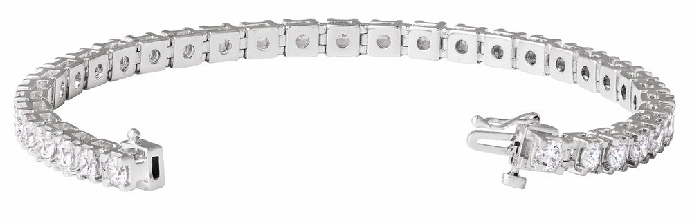 14K White Gold 7 CTW Lab-Grown Diamond Line 7 1/4" Bracelet