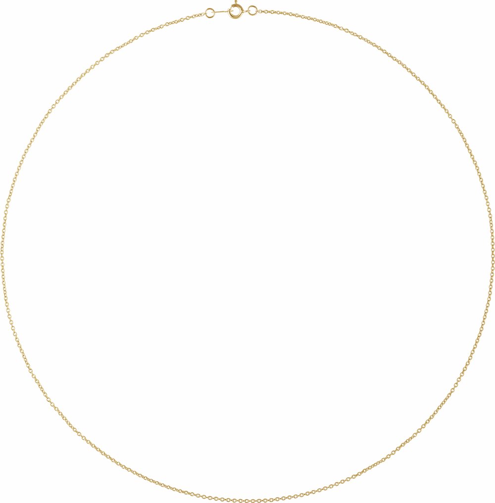 10K Yellow Gold 1 mm Cable 16" Chain