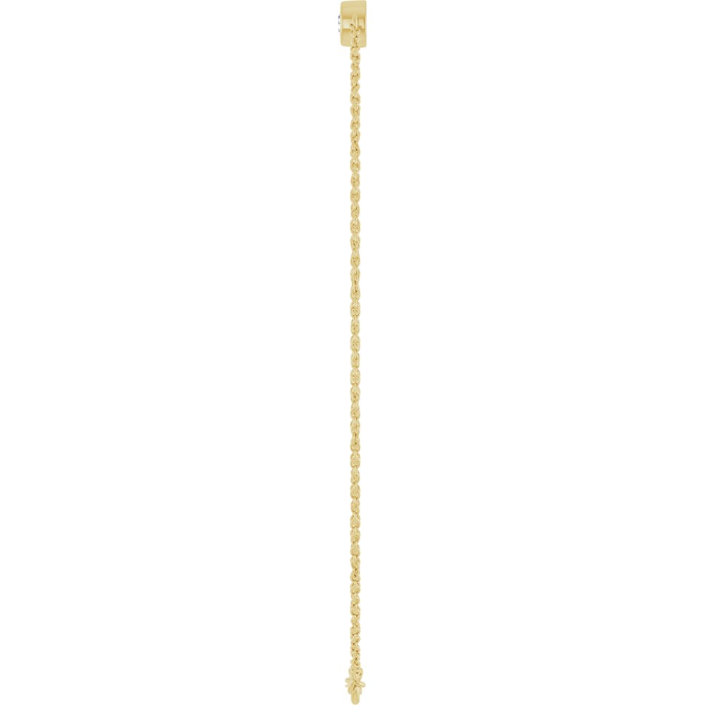 14K Yellow Gold 1/2 CTW Lab-Grown Diamond Five-Stone Line 7" Bracelet