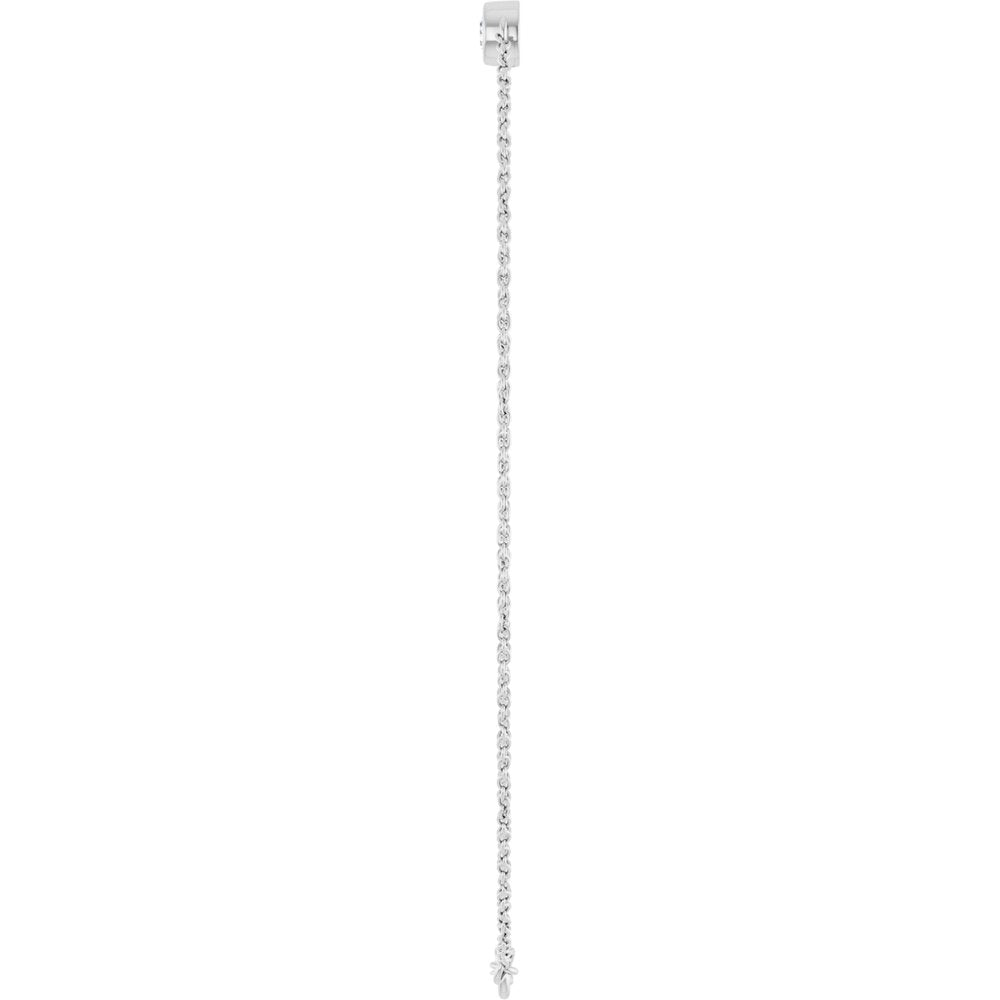 14K White Gold 1/2 CTW Lab-Grown Diamond Five-Stone Line 7" Bracelet