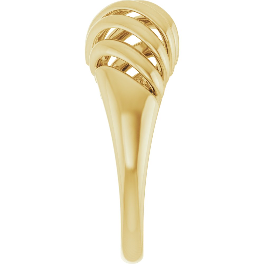 14K Yellow Gold Dome Ring