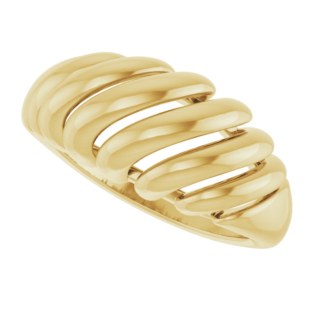 14K Yellow Gold Dome Ring
