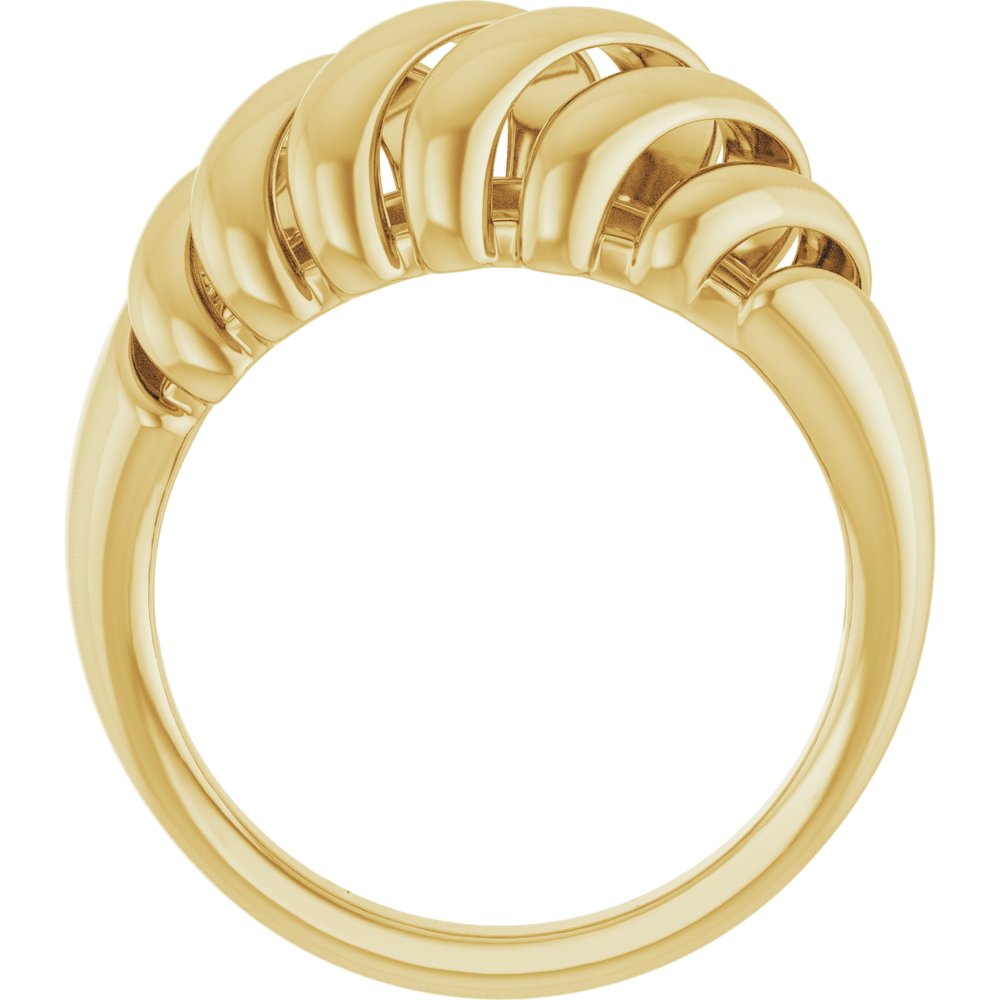14K Yellow Gold Dome Ring