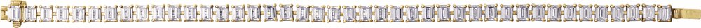 14K Yellow Gold 10 1/2 CTW Lab-Grown Diamond Line 7" Bracelet