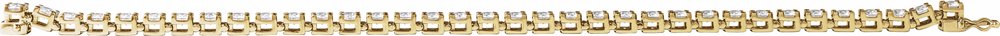 14K Yellow Gold 10 1/2 CTW Lab-Grown Diamond Line 7" Bracelet