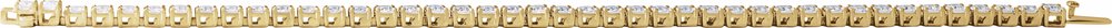 14K Yellow Gold 7 CTW Lab-Grown Diamond Line 7 1/4" Bracelet