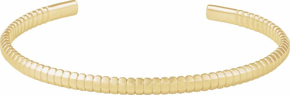 14K Yellow Gold Cuff 7" Bracelet
