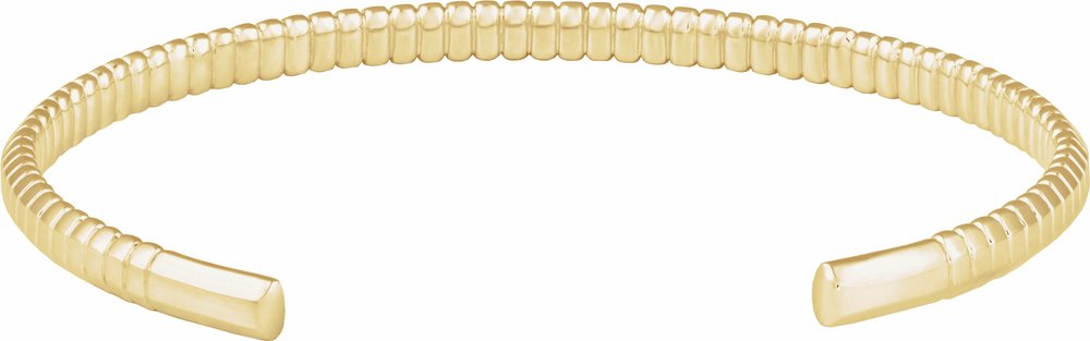 14K Yellow Gold Cuff 7" Bracelet