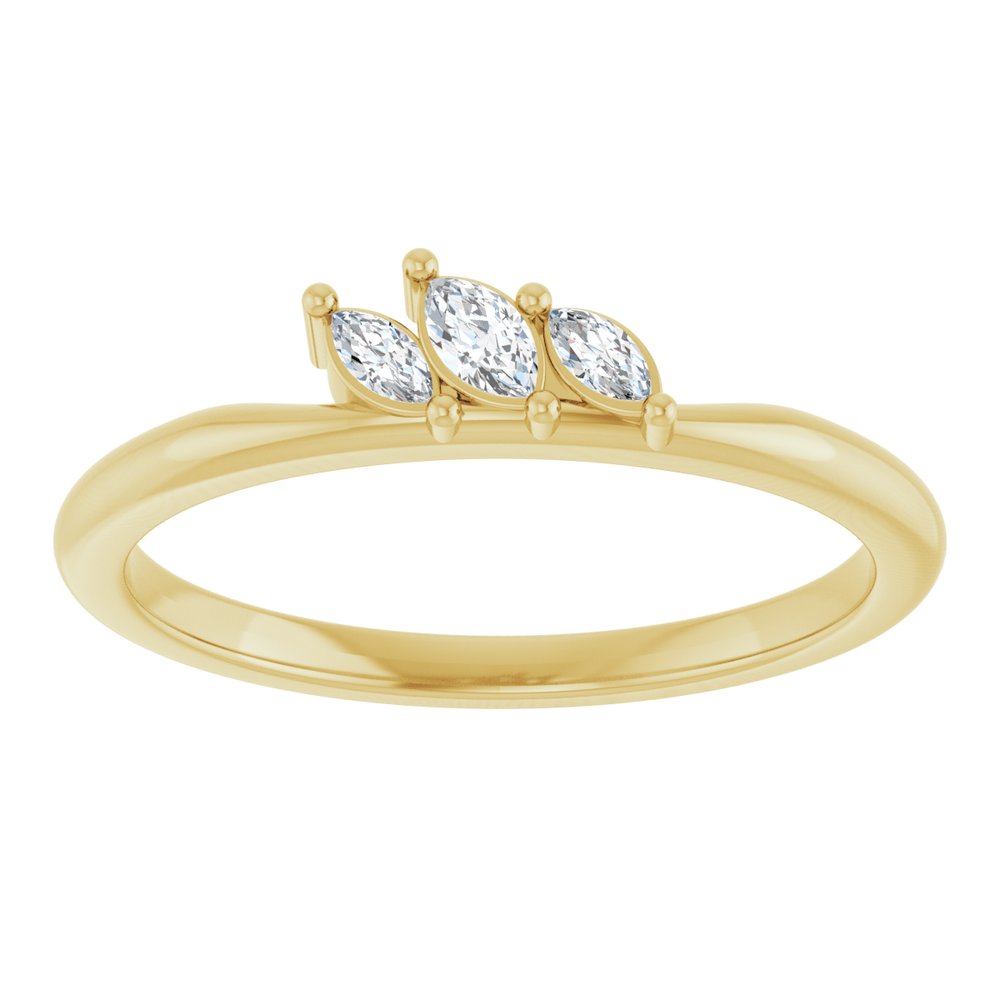 14K Yellow Gold 1/8 CTW Natural Diamond Ring