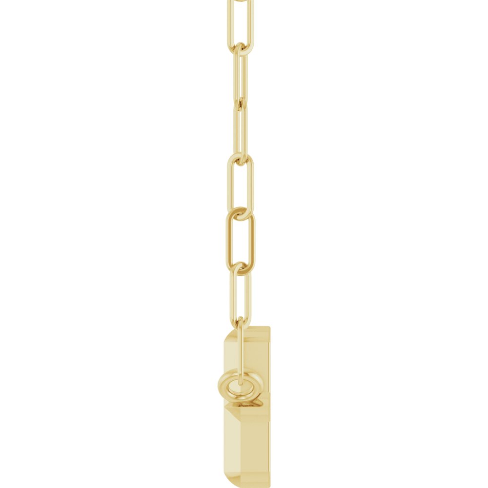 14K Yellow Gold Sideways Cross 18" Necklace