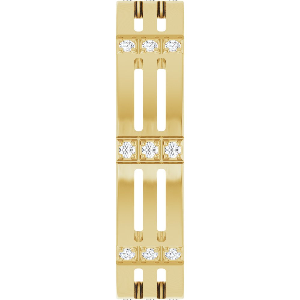 14K Yellow 1/8 CTW Lab-Grown Diamond Eternity Band Size 10