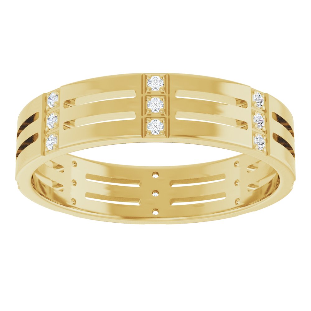 14K Yellow 1/8 CTW Lab-Grown Diamond Eternity Band Size 10