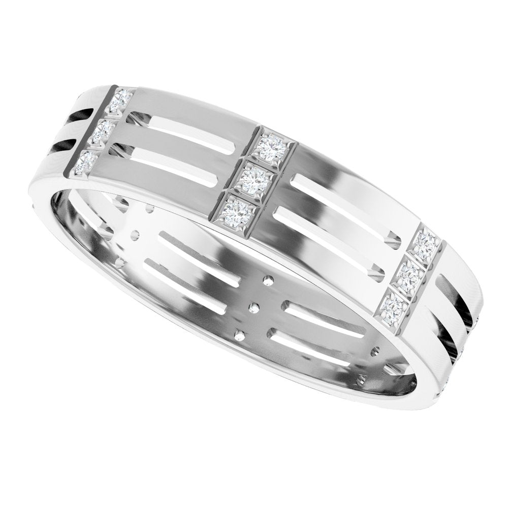 14K White 1/8 CTW Lab-Grown Diamond Eternity Band Size 10