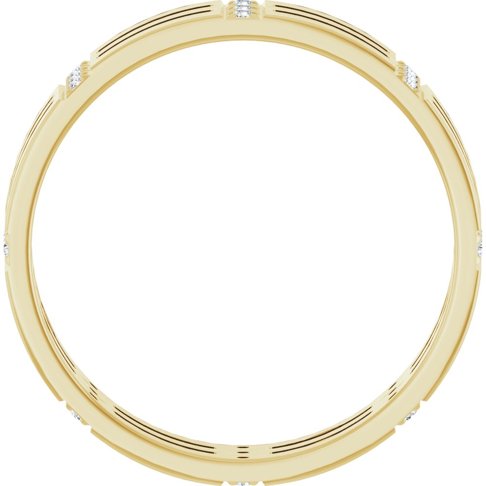 14K Yellow 1/8 CTW Lab-Grown Diamond Eternity Band Size 10