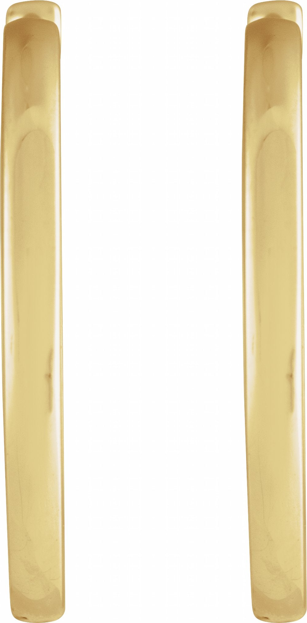 14K Yellow Gold Hinged 18 mm Hoop Earrings