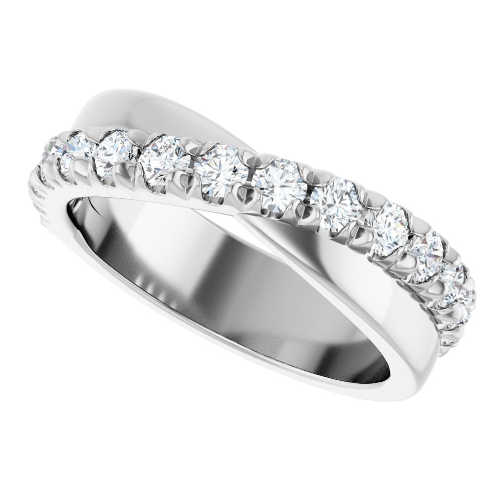 14K White Gold 7/8 CTW Lab-Grown Diamond Anniversary Band