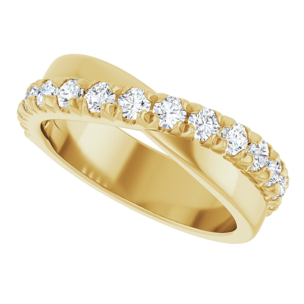 14K Yellow Gold 7/8 CTW Lab-Grown Diamond Anniversary Band