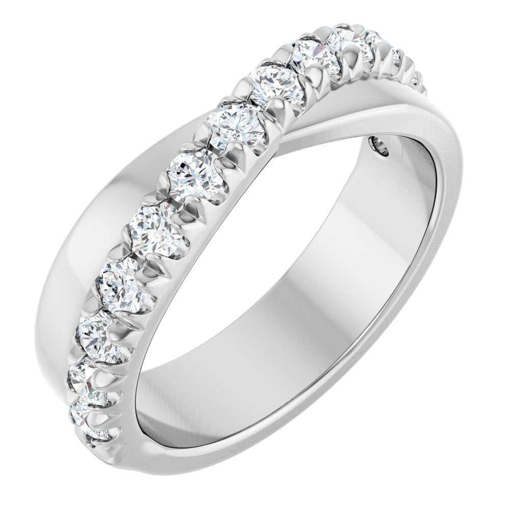 14K White Gold 7/8 CTW Lab-Grown Diamond Anniversary Band