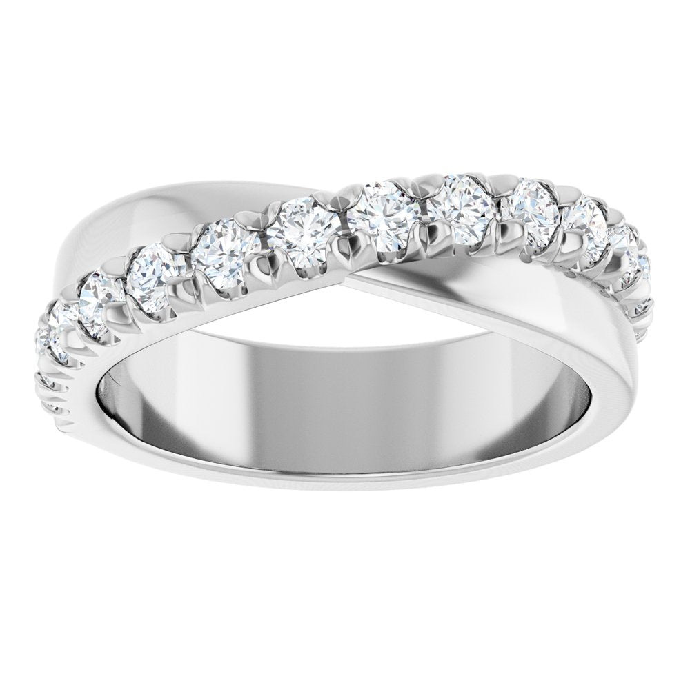 14K White Gold 7/8 CTW Lab-Grown Diamond Anniversary Band