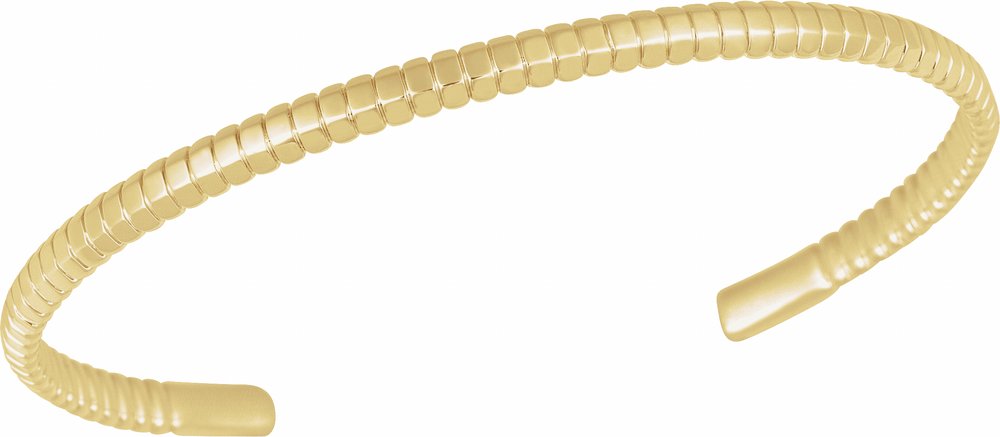 14K Yellow Gold Cuff 7" Bracelet