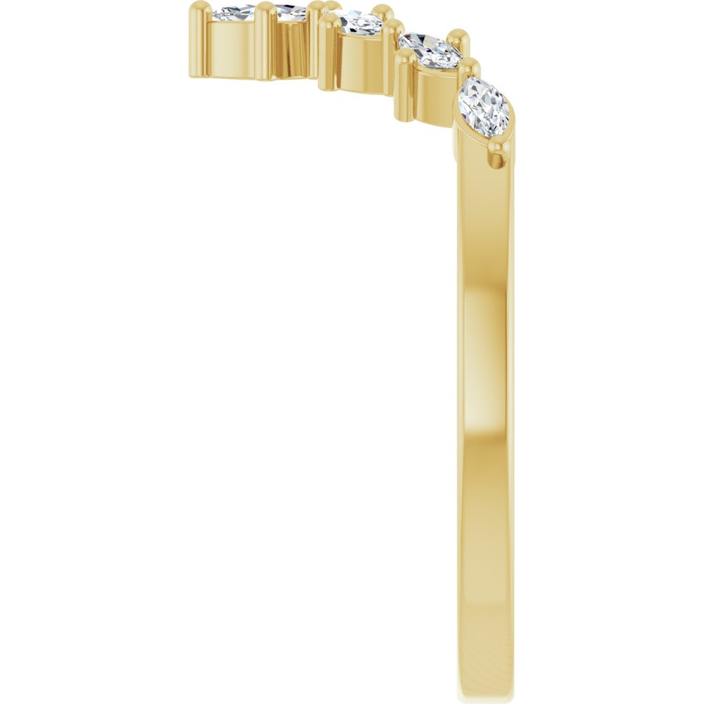 14K Yellow 1/5 CTW Lab-Grown Diamond Contour Band