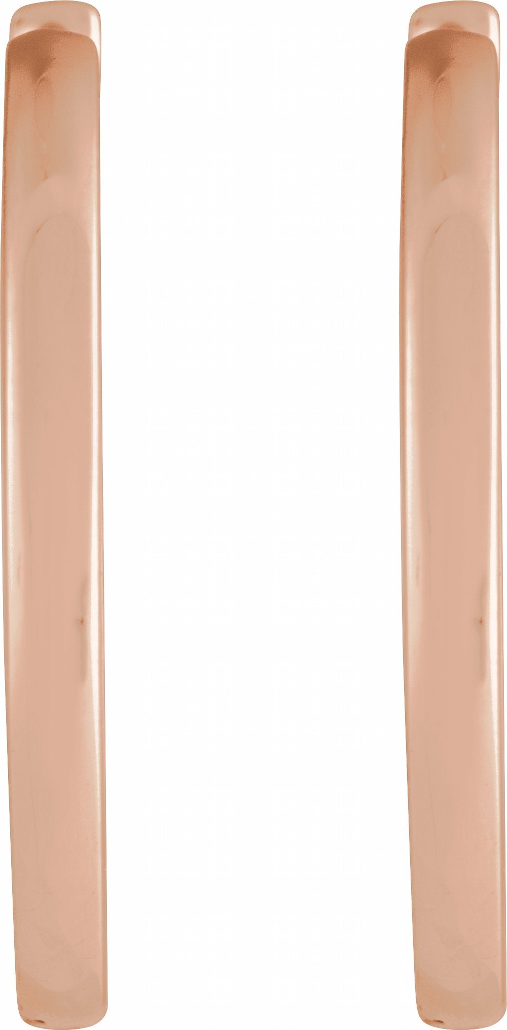 14K Rose Gold Hinged 18 mm Hoop Earrings