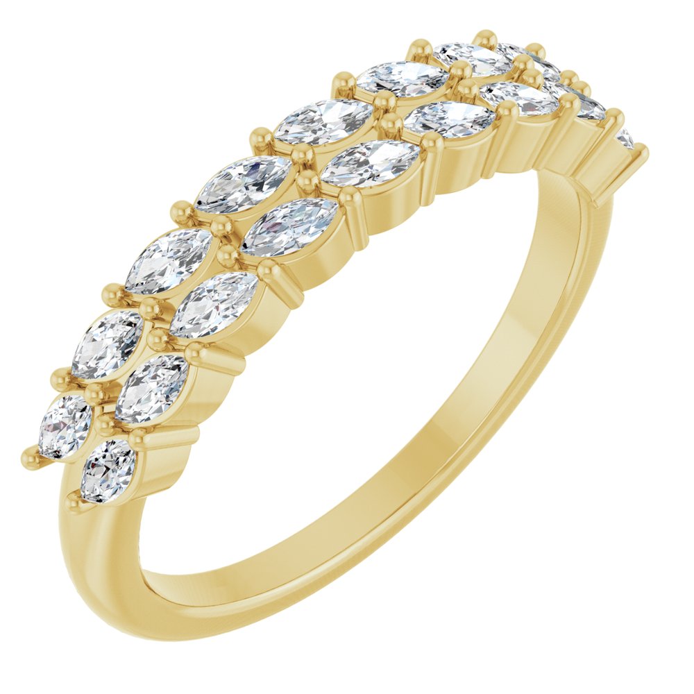 14K Yellow Gold 1/2 CTW Natural Diamond Anniversary Band