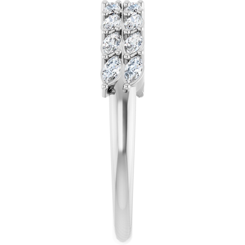 14K White 1/2 CTW Lab-Grown Diamond Anniversary Band