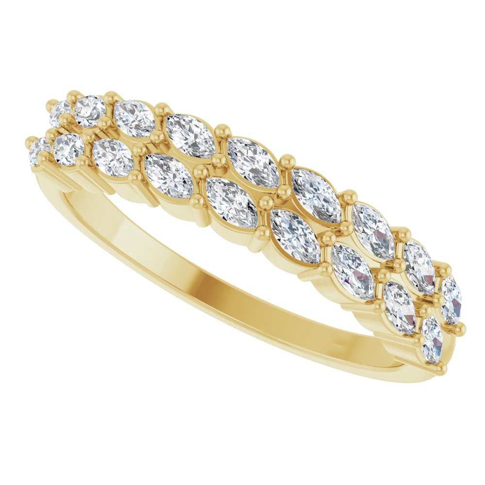 14K Yellow Gold 1/2 CTW Natural Diamond Anniversary Band