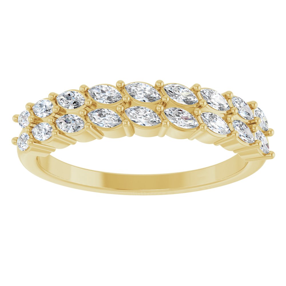 14K Yellow 1/2 CTW Lab-Grown Diamond Anniversary Band