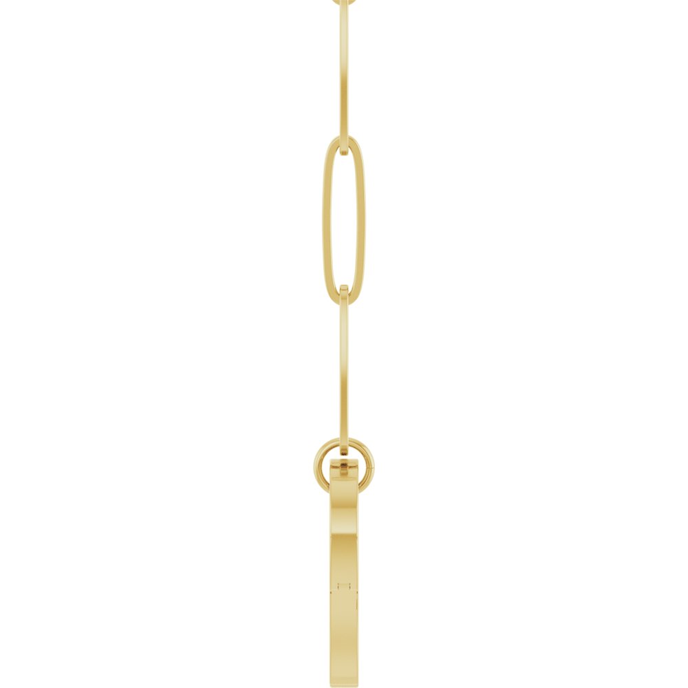14K Yellow Gold Heart Charm 18" Necklace