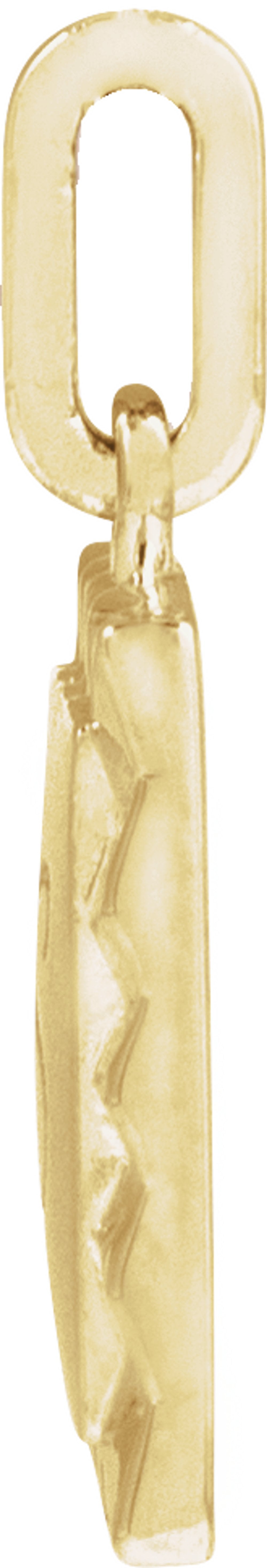 14K Yellow Gold Engravable Square Pendant