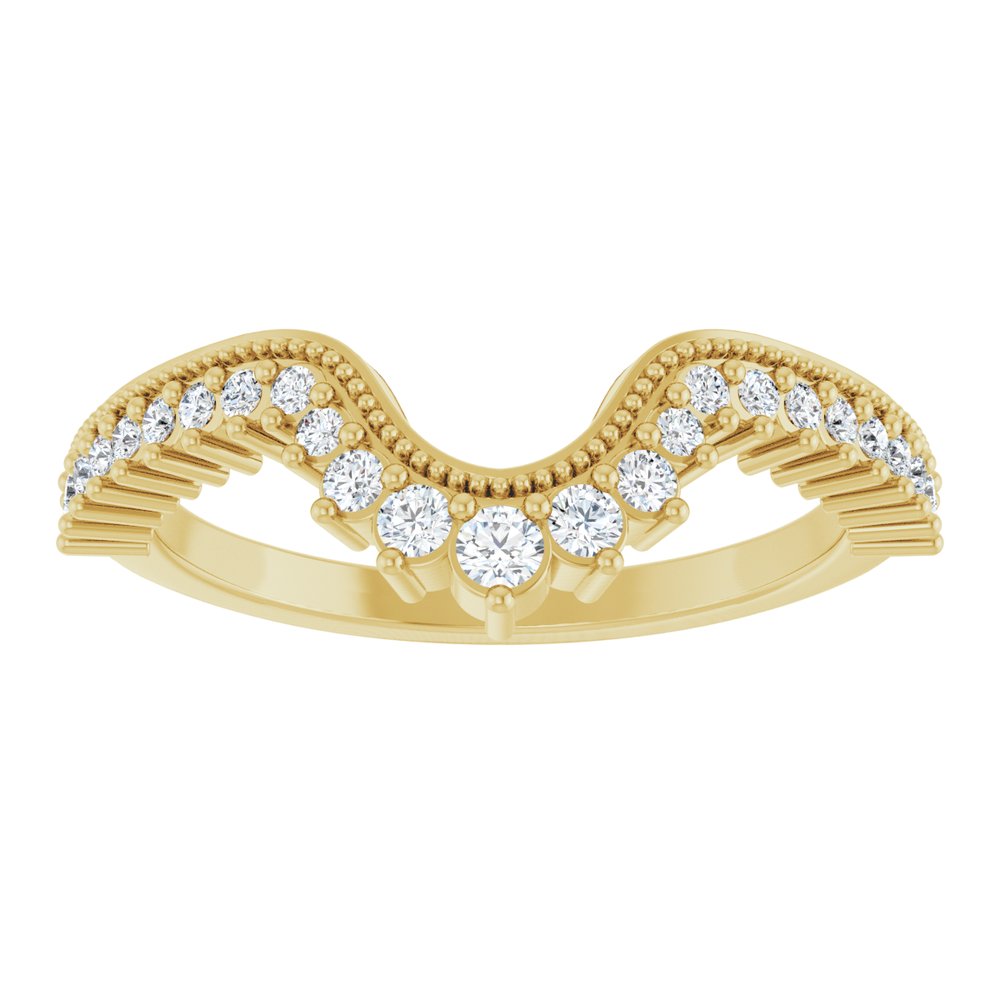 14K Yellow Gold 1/5 CTW Lab-Grown Diamond Contour Band