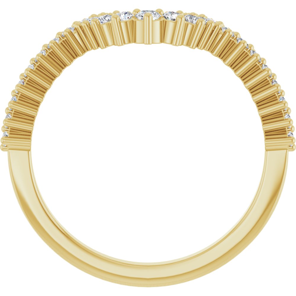 14K Yellow Gold 1/5 CTW Lab-Grown Diamond Contour Band