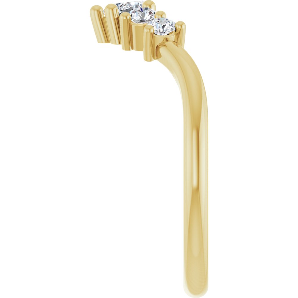 14K Yellow Gold 1/3 CTW Lab-Grown Diamond Contour Band