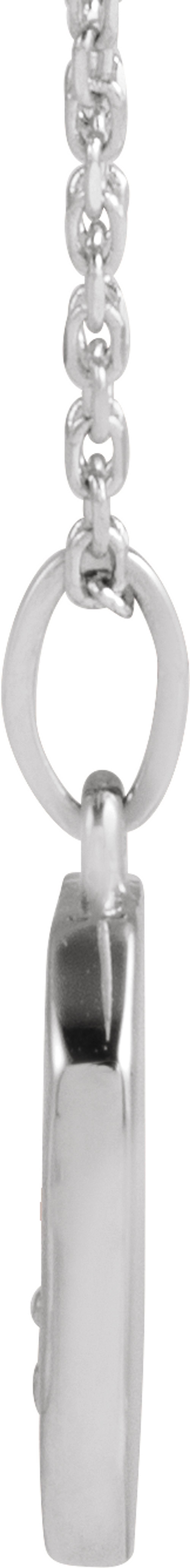 14K White Gold Mountain 16-18" Necklace