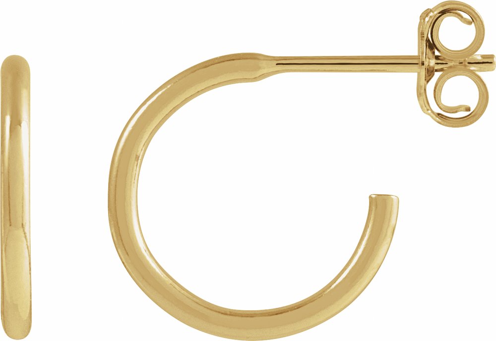 14K Yellow Gold-Filled 12 mm Hoop Earrings