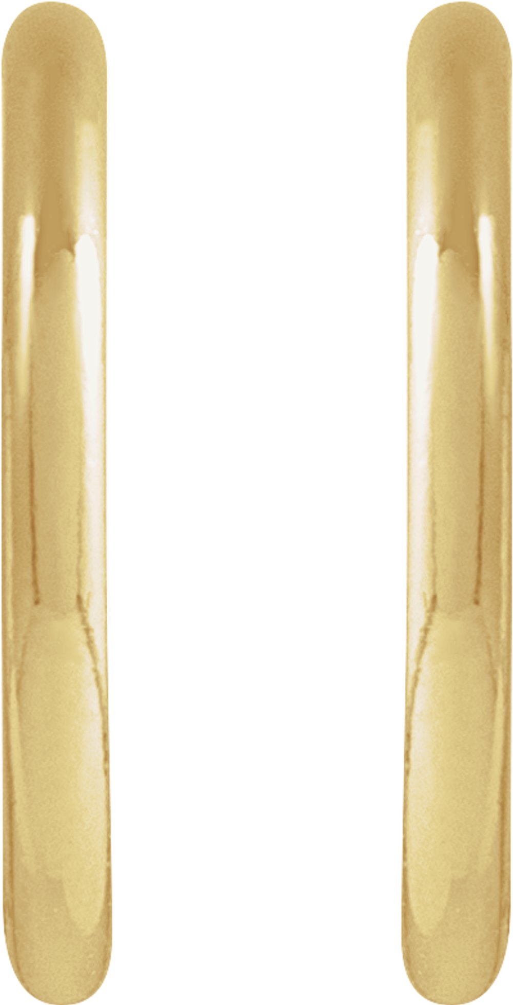 14K Yellow Gold-Filled 12 mm Hoop Earrings