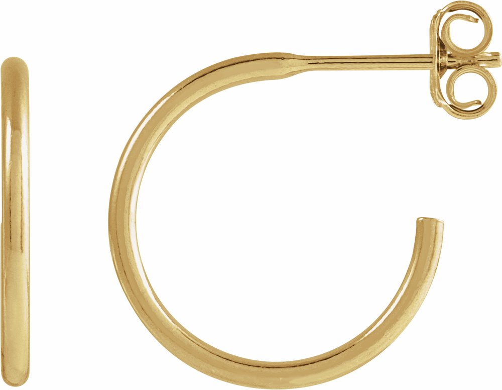 14K Yellow Gold-Filled 15 mm Hoop Earrings