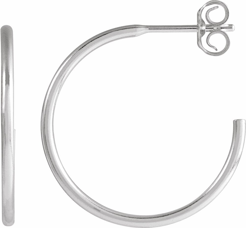 Sterling Silver 20 mm Hoop Earrings