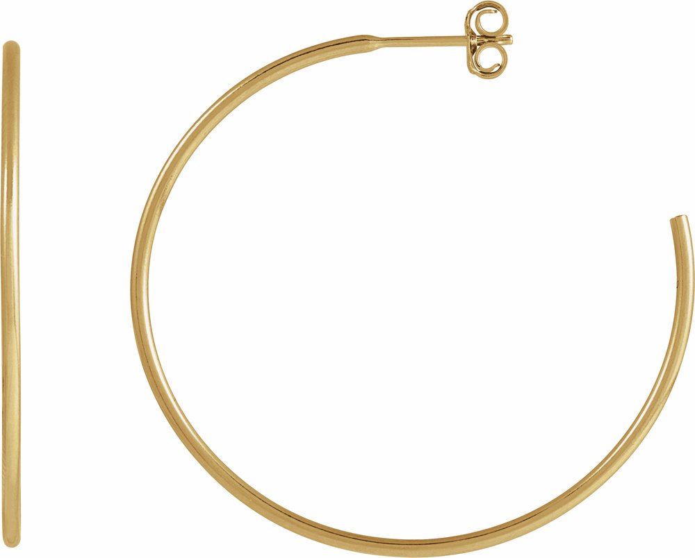14K Yellow Gold-Filled 38 mm Hoop Earrings