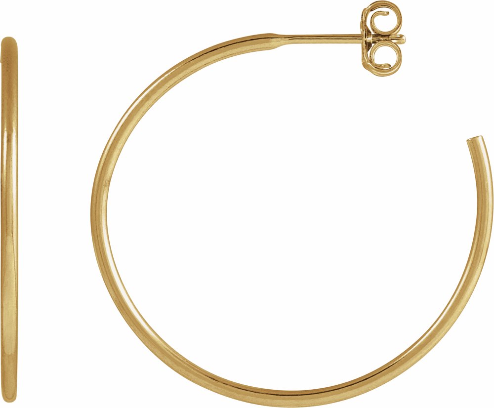 14K Yellow Gold-Filled 30 mm Hoop Earrings