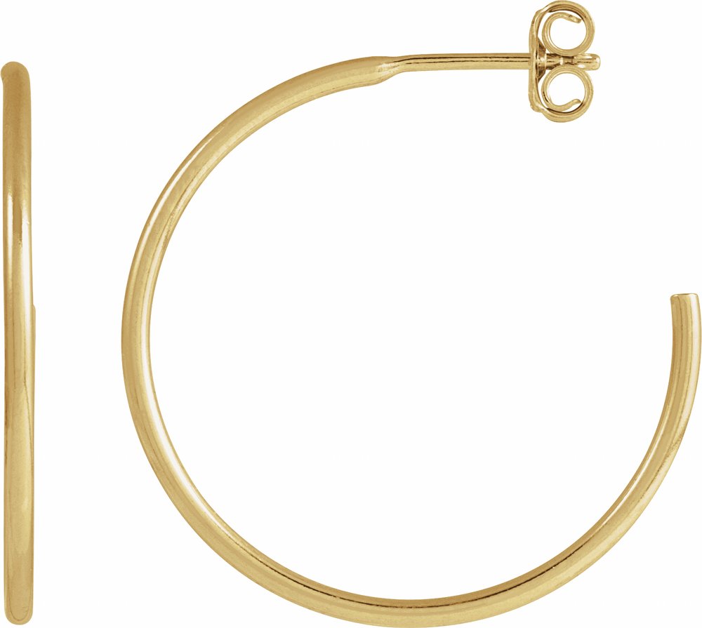 14K Yellow Gold-Filled 25 mm Hoop Earrings