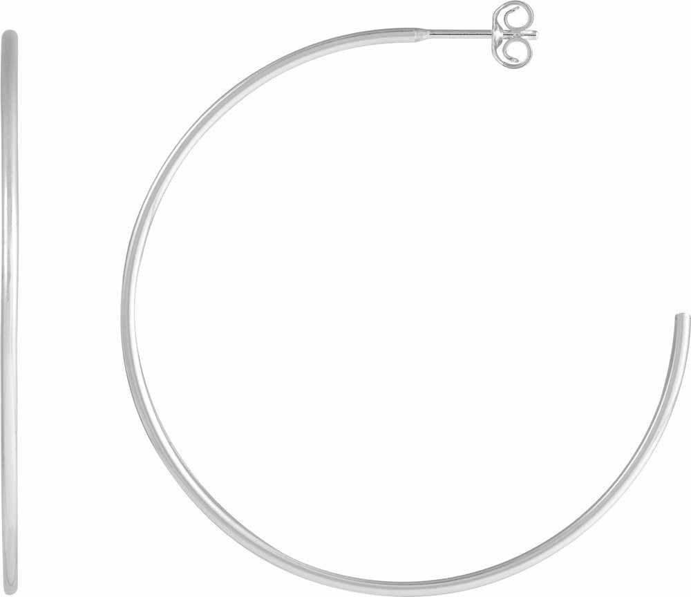 Sterling Silver 45 mm Hoop Earrings