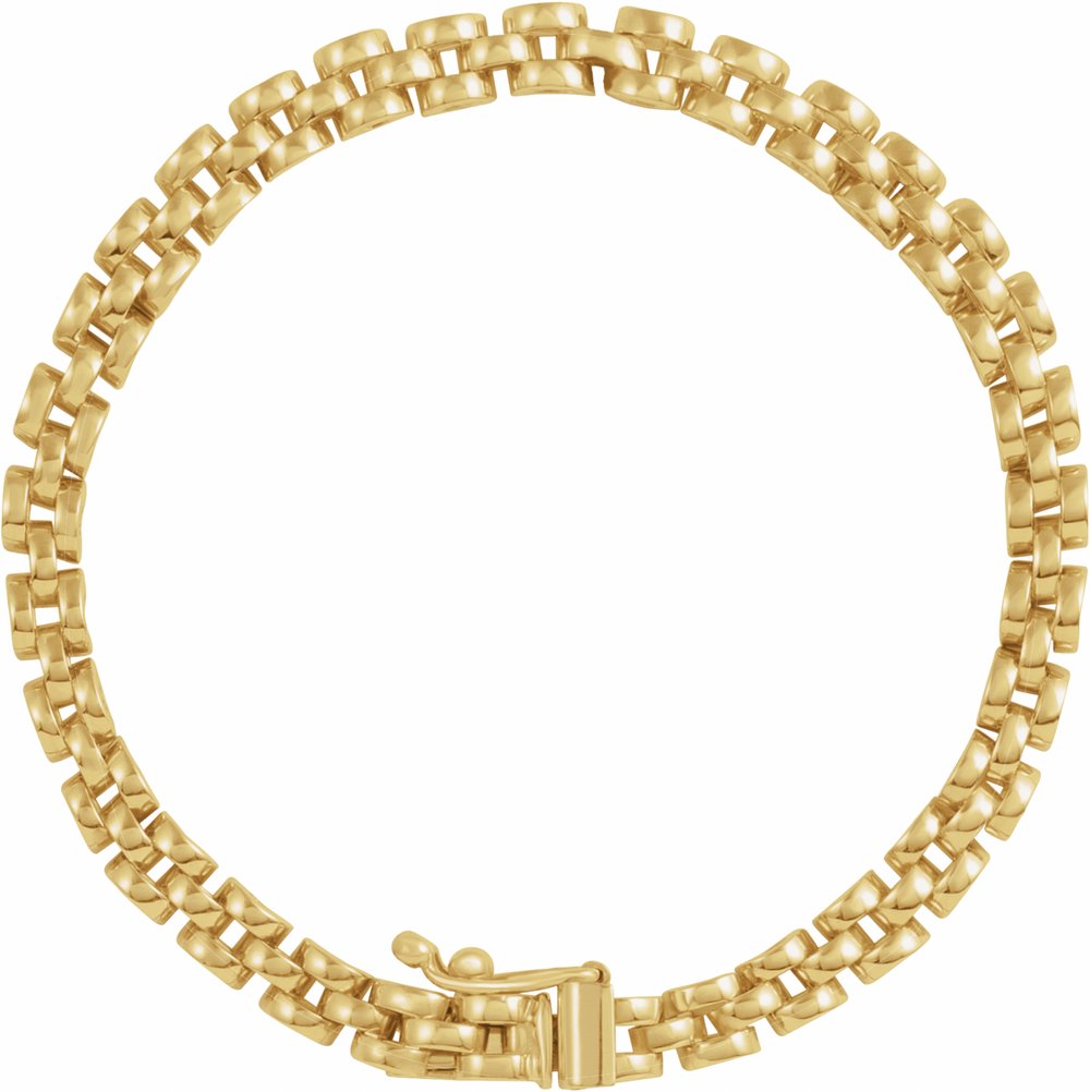 14K Yellow Gold 4 mm Panther 6 1/2" Chain