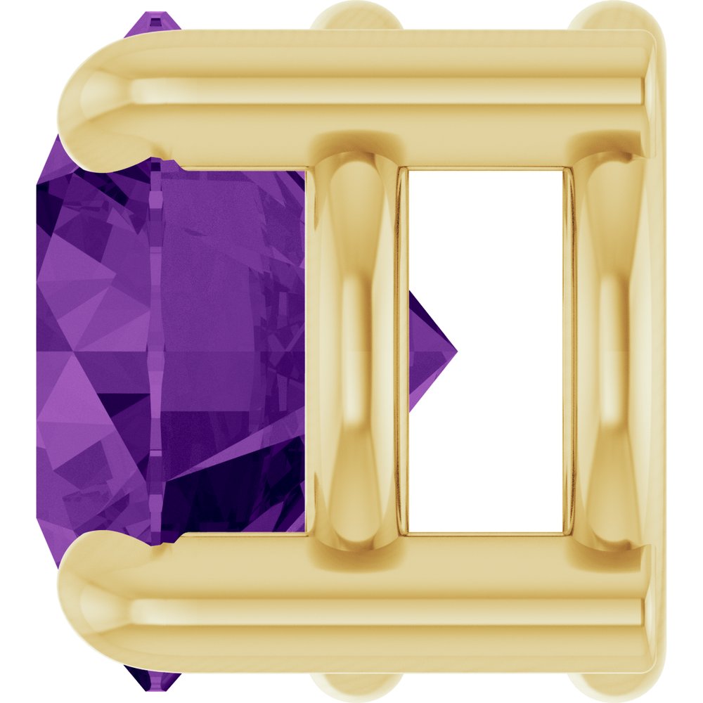 14K Yellow 5.5 mm Natural Amethyst Pendant