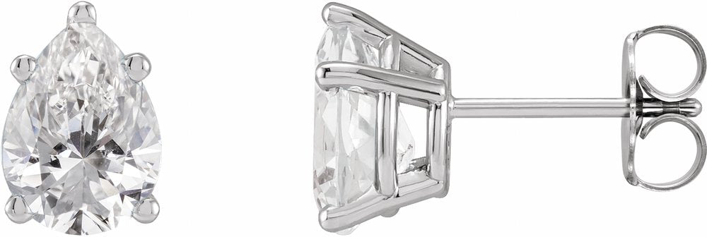 14K White Gold 1 1/3 CTW Lab-Grown Diamond Earrings