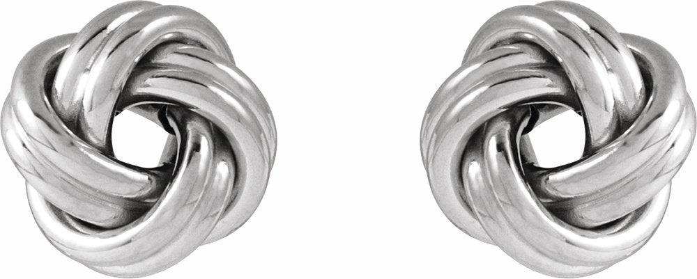 Sterling Silver 8 mm Knot Earrings