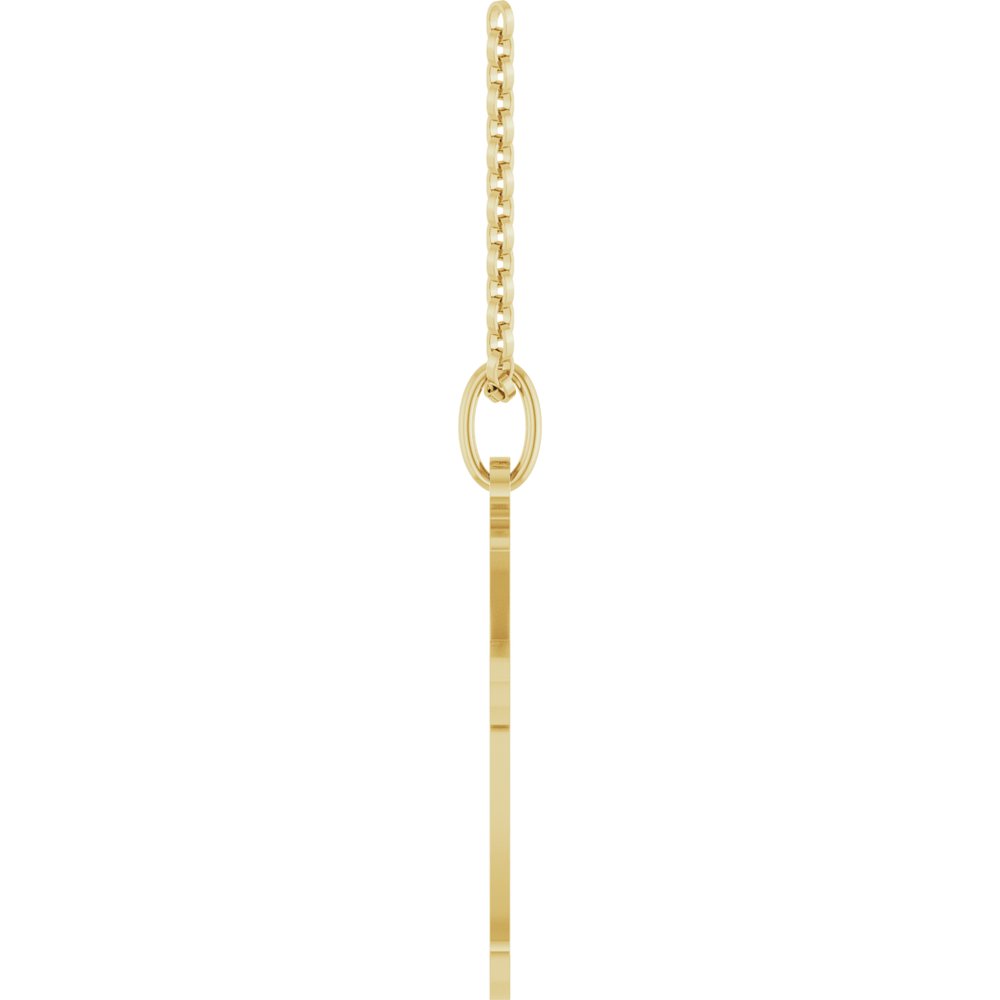 14K Yellow Cross 18" Necklace